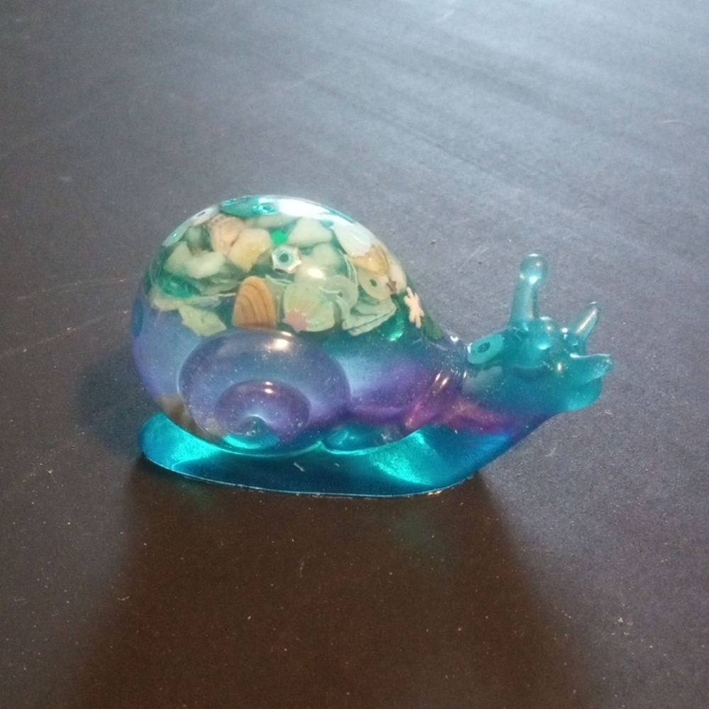 Colorful Glass Snail Figurine